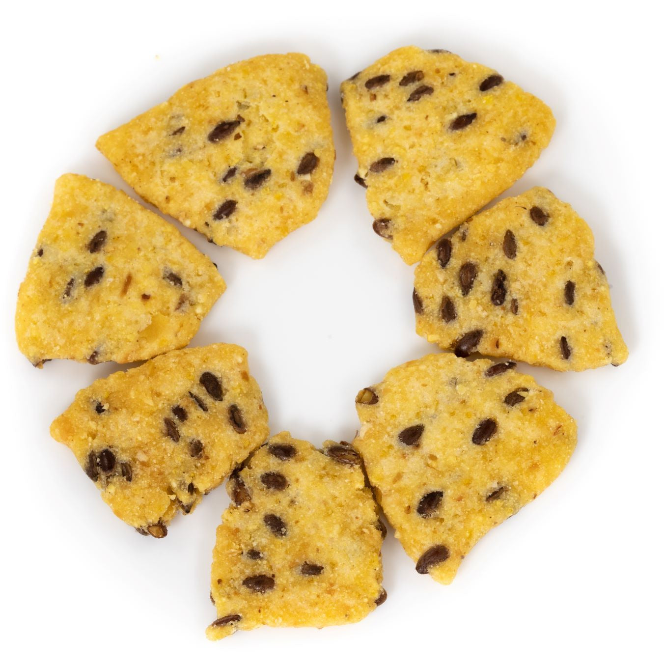 Croustilles de maïs salées avec graines de lin